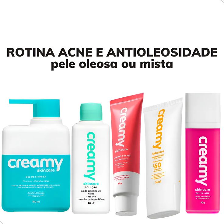 Kit Creamy Gel de Limpeza, Calm Cream e Protetor