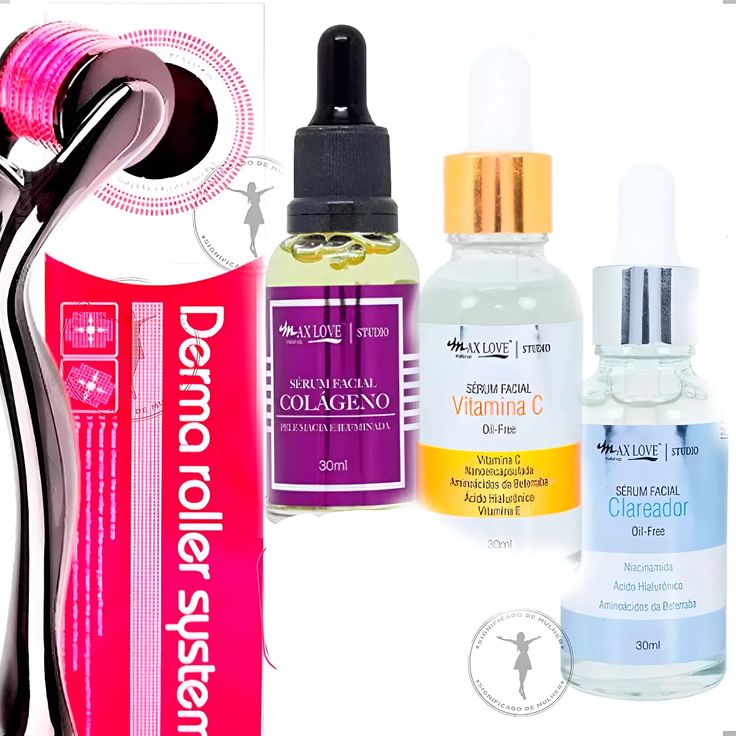 Kit Microagulhamento Derma com ácido hialurônico, colágeno e vitaminas