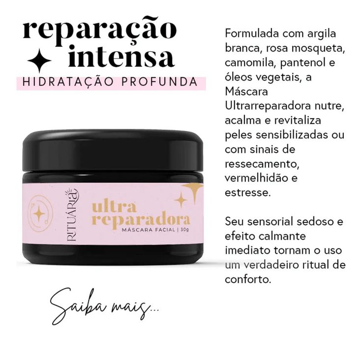 Máscara Facial Fórmula Ultra Reparadora Rituária 30g
