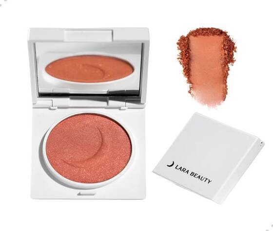 Blush cintilante nude quente para pele morena