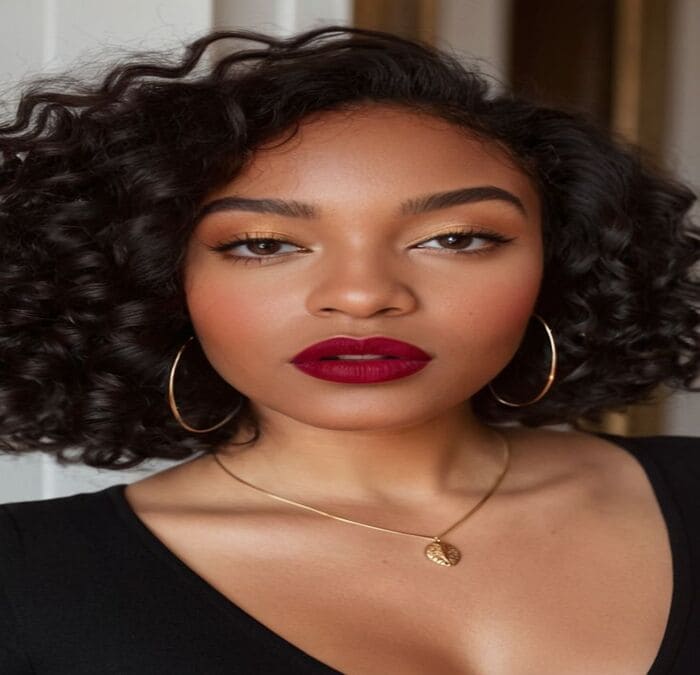 Maquiagem batom vermelho pele morena