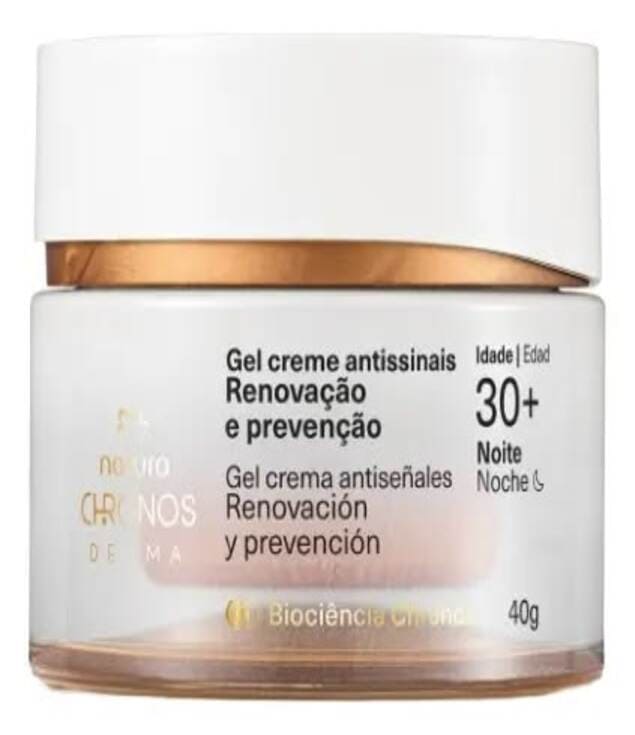 Gel Creme Anti-sinais Chronos 30+ Noite Natura envelhecimento da pele
