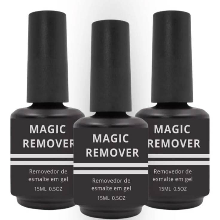 Kit 3 Magic Remover Removedor Em Gel Unhas Nails Designer