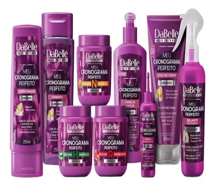 Kit Completo Meu Cronograma Perfeito Dabelle Hair 9 Produtos