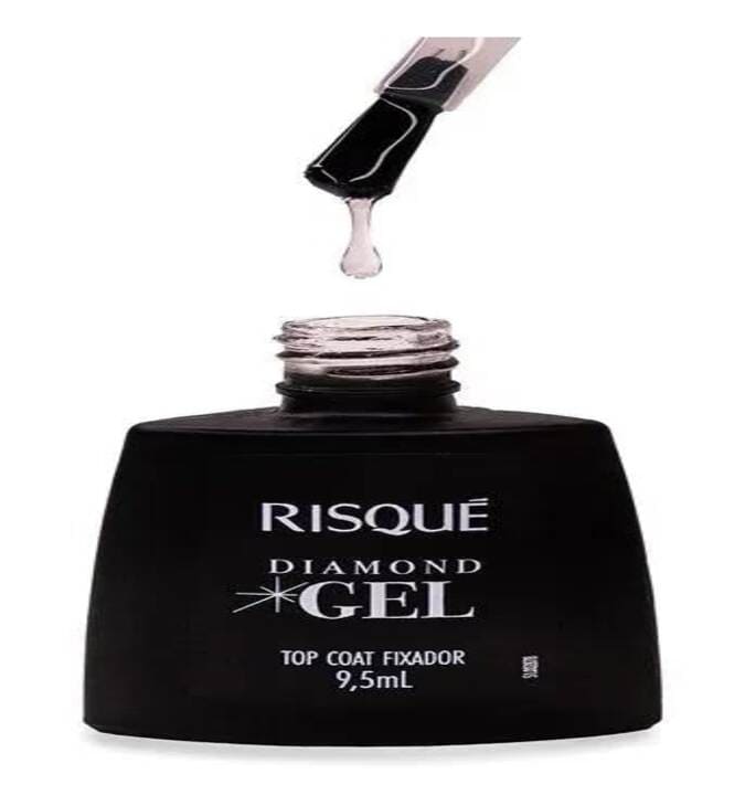 Risque Diamond Gel Top Coat Fixador 9,5ml 2 Unidades